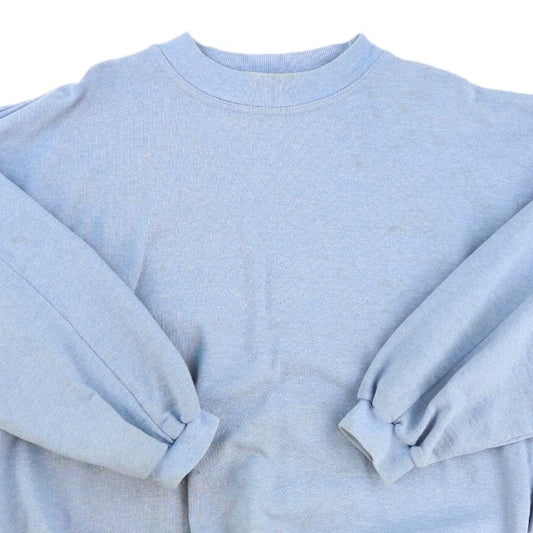 Sweatshirt Vintage Baby Blue Jumper  (M)