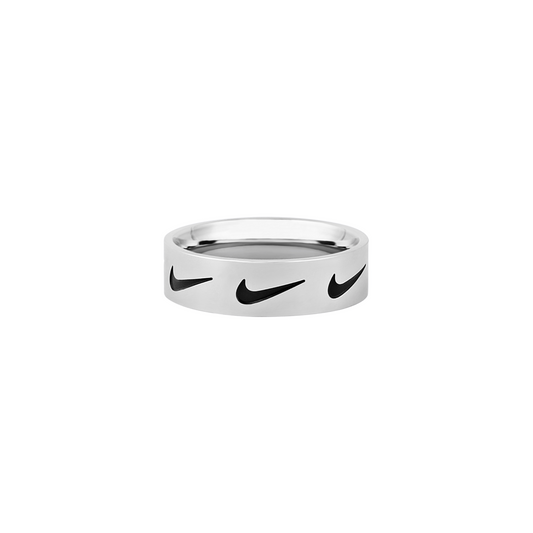 Nike Swoosh Repeat Ring Silver - RetroRings