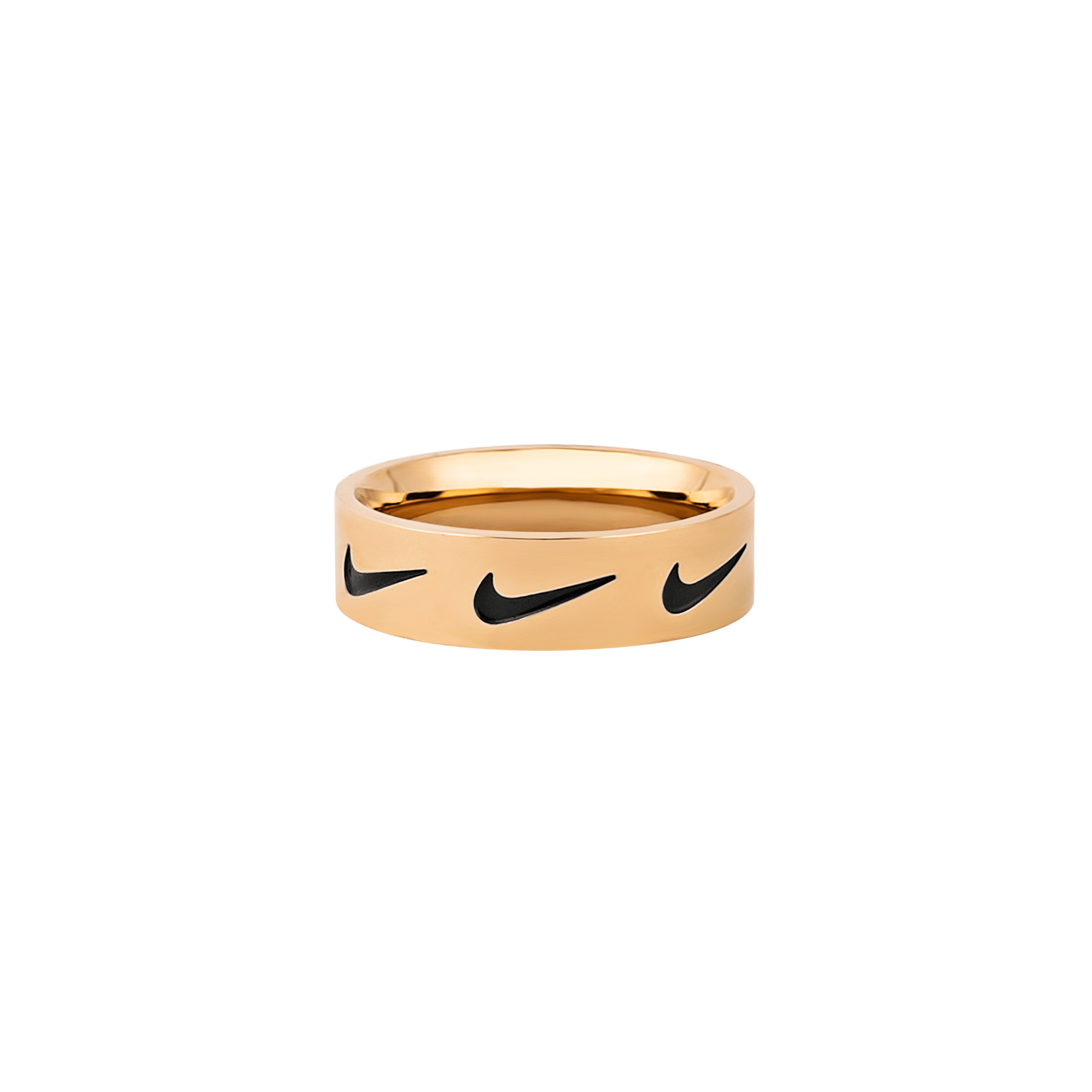 Nike Swoosh Repeat Ring Gold - RetroRings