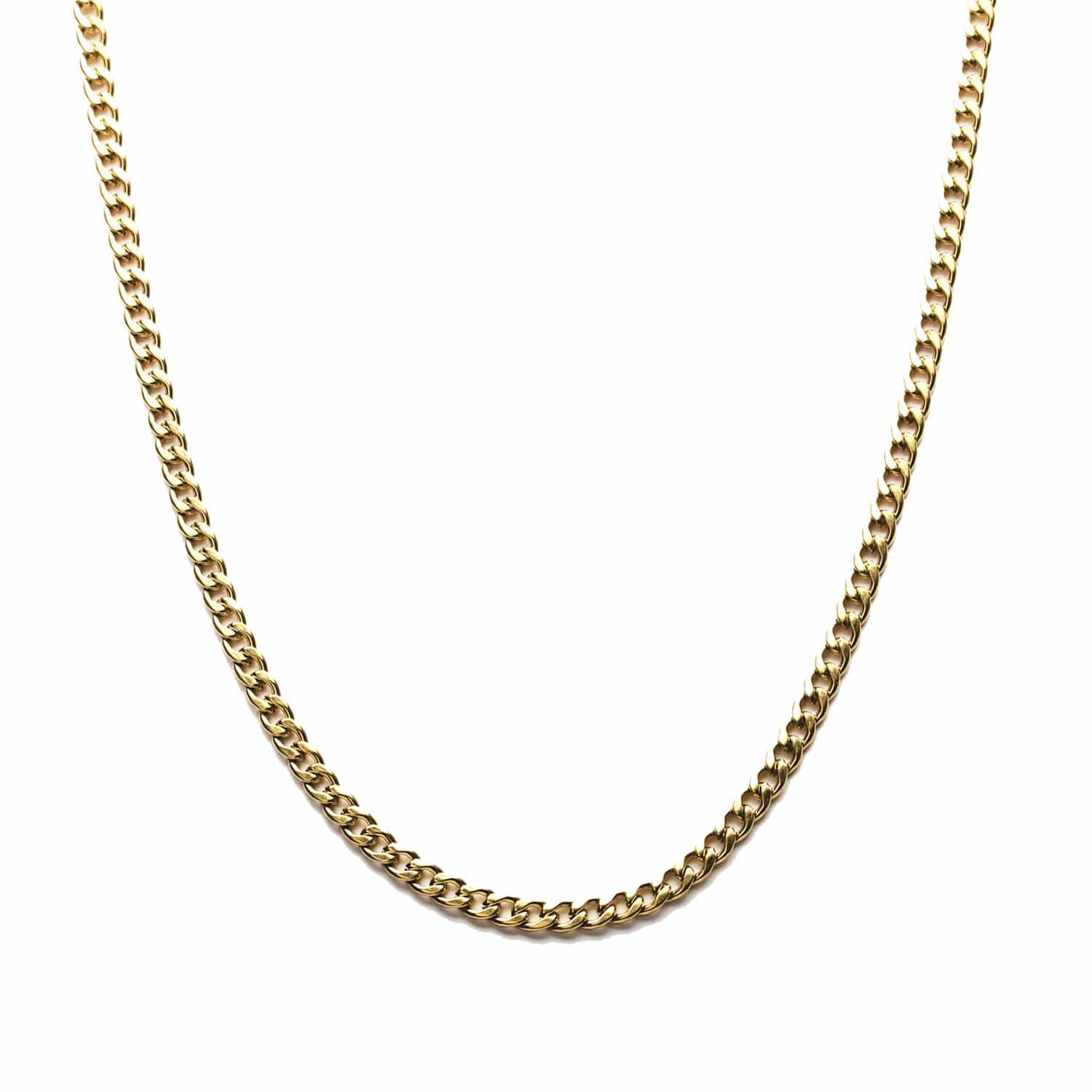 Essentials Curb Chain Necklace Gold - RetroRings