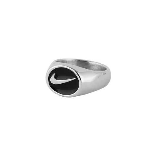 Nike Signet Ring Silver - RetroRings