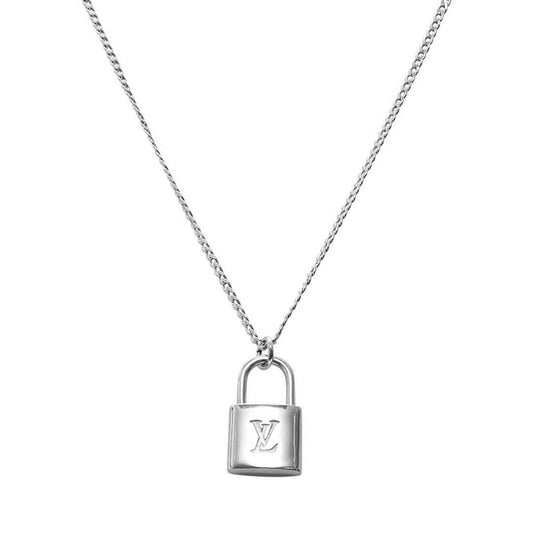LV Padlock Necklace Silver - RetroRings